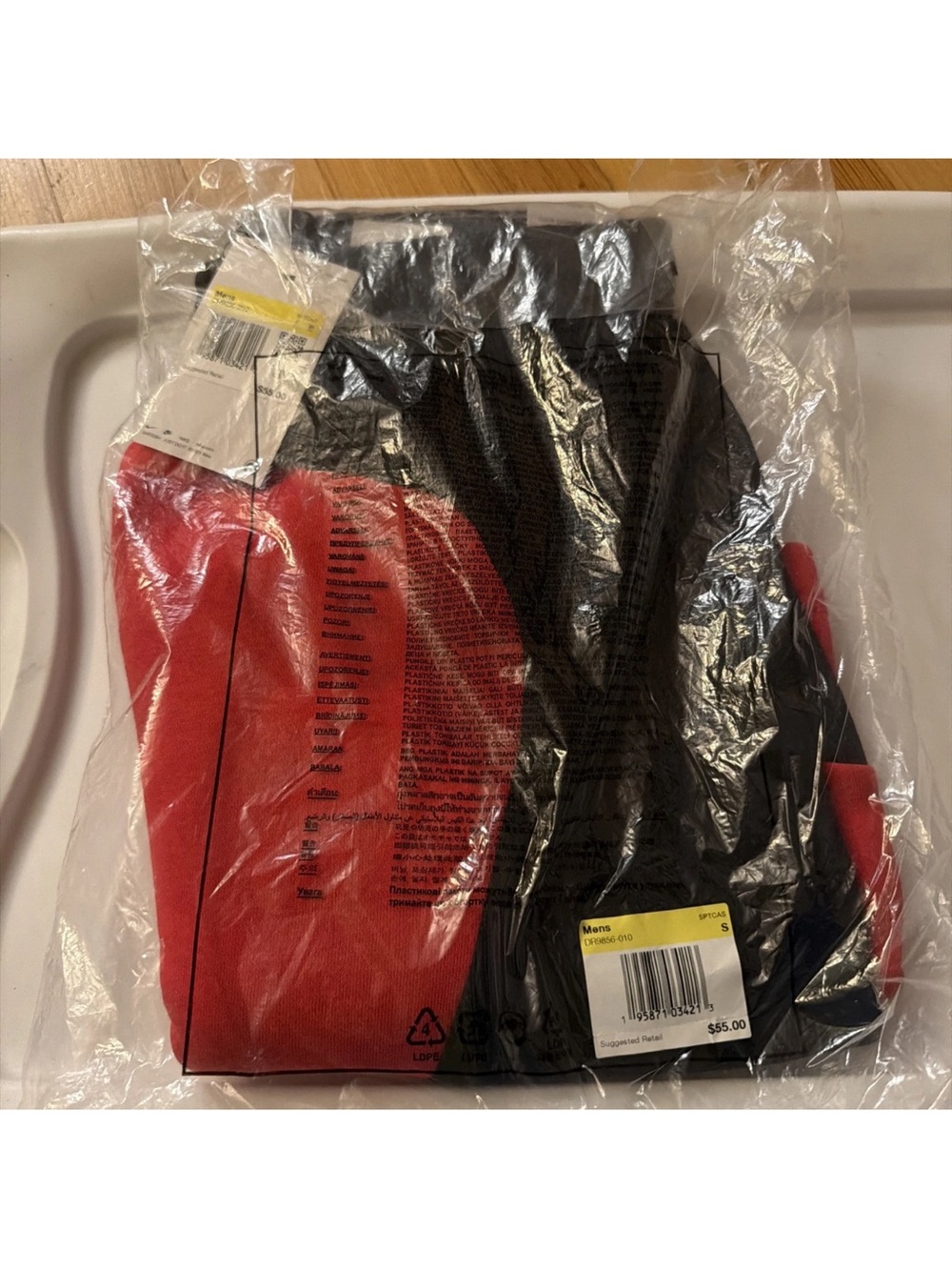 Men's Black and Red shorts
